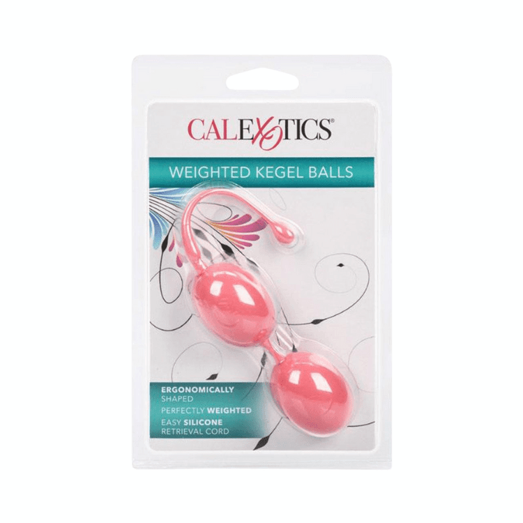 Calexotics-Weighted-Kegel-Balls-Silicone-with-Retrieval-Cord-Pink-2 - House of Vices