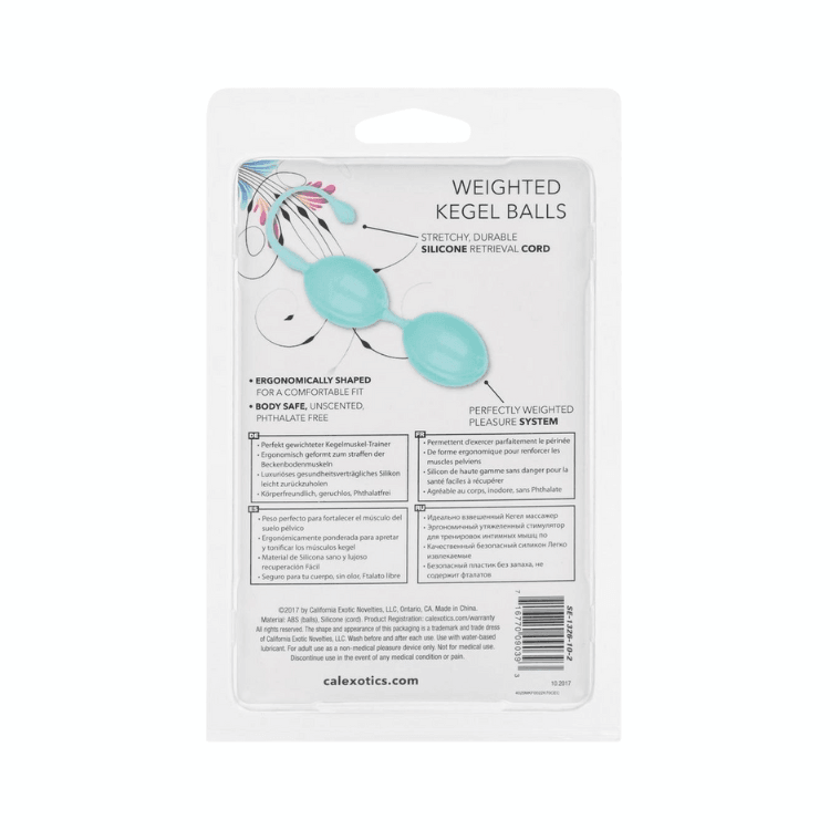 Calexotics-Weighted-Kegel-Balls-Silicone-with-Retrieval-Cord-Teal-4 - House of Vices