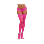 DreamgirlSheerNylonThigh-HighStockingsWithLaceTopPinkO_S1 - House of Vices