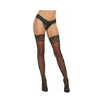 Dreamgirl_Sheer_Thigh-High_Stockings_with_Silicone_Lace_Top_Black - House of Vices