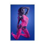 Fantasy Lingerie Glow Captivating High Neck Halter Bodystocking & G-String Set - House of Vices