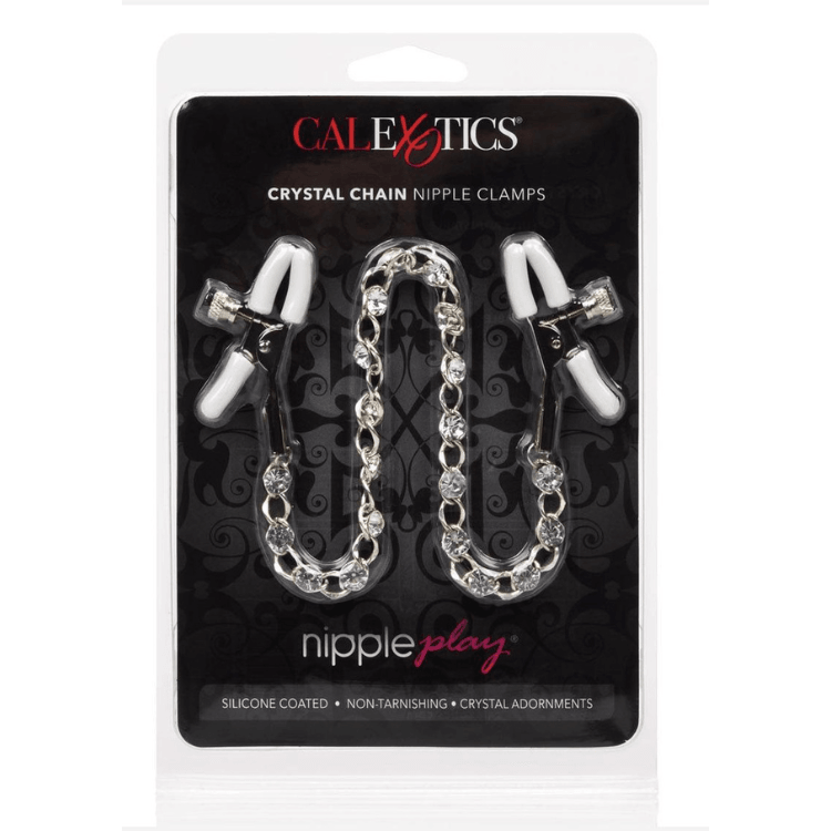 NipplePlayCrystalChainNippleClampwh1 - House of Vices