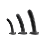 Temptasia-Twist-Silicone-Dildo-Kit-Black - House of Vices