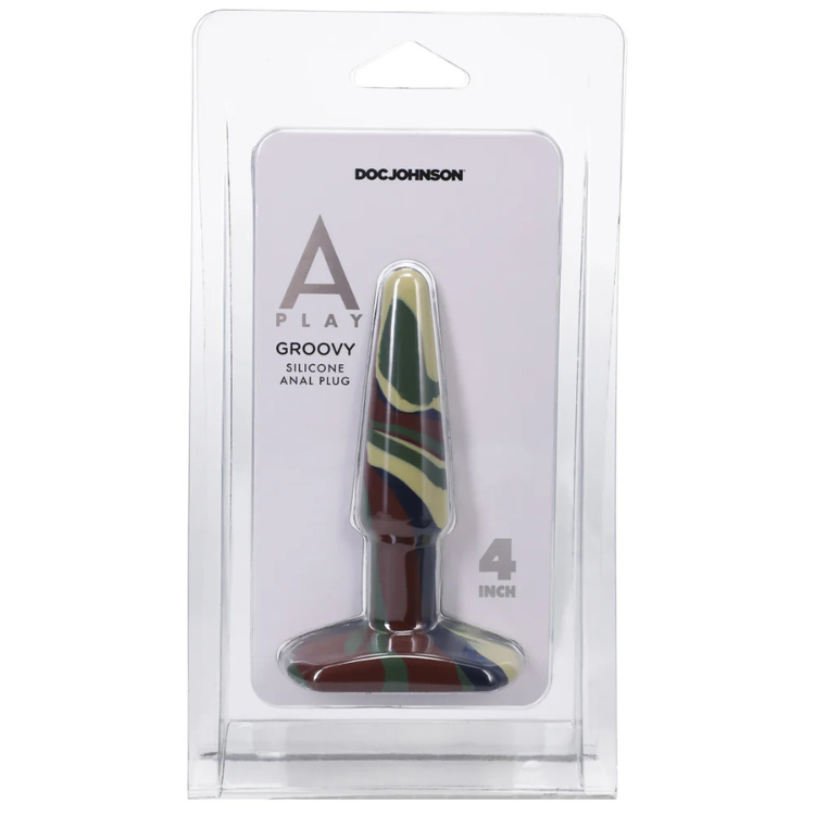 A-PlayGroovy4in.SiliconeAnalPlugCamouflage - House of Vices 