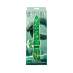 Alien Nation Nessie 100% silicone fantasy vibrator with undulating design, green textured body, and sci-fi packaging