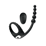 Atomic Dual Delight Silicone Cock Ring with Anal Beads - House of Vices 
