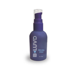Purple bottle labeled B-LUVD Prolong Spray, 2oz, with pump dispenser on white background
