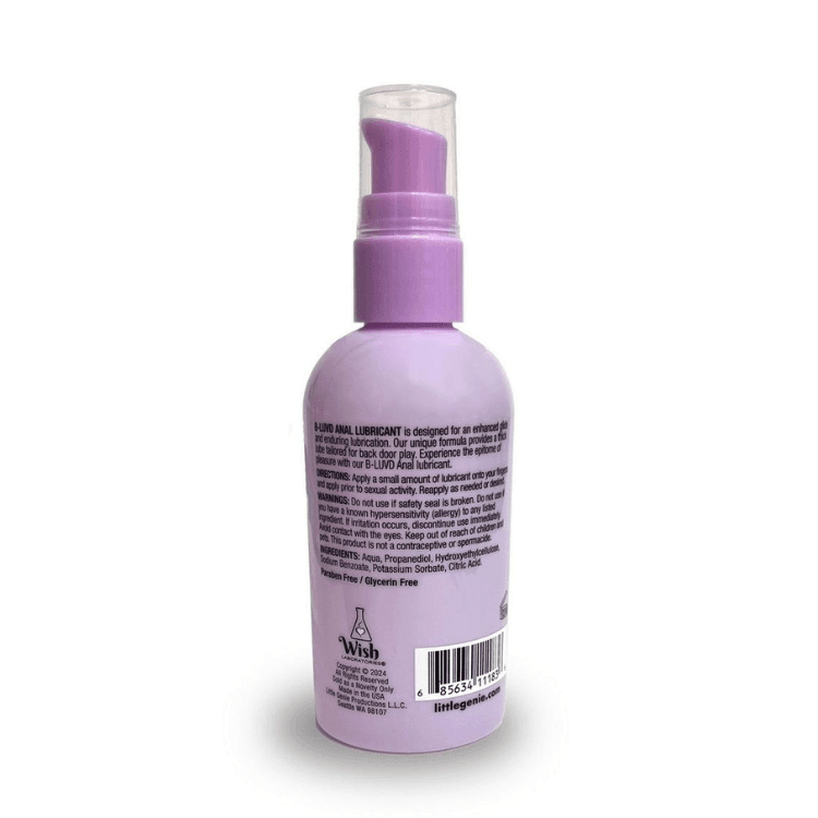 B-Luvd_-_Anal_Lubricant_-_Water_Based_-_Gel_Lubricant_-_back_-_4oz - House of Vices 