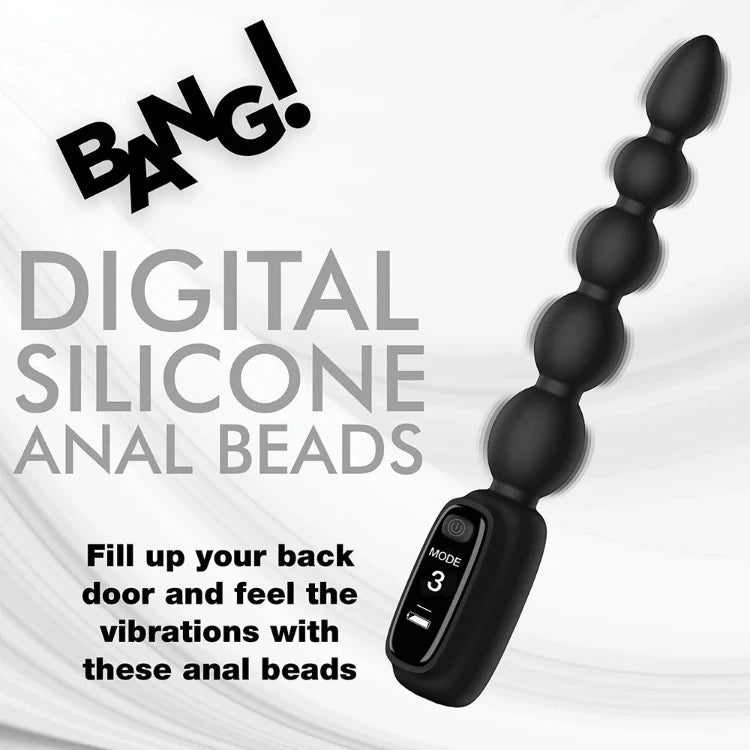 BANG! Digital Silicone Anal Beads - House of Vices