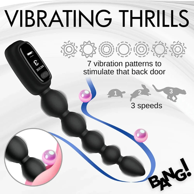 BANG! Digital Silicone Anal Beads - House of Vices