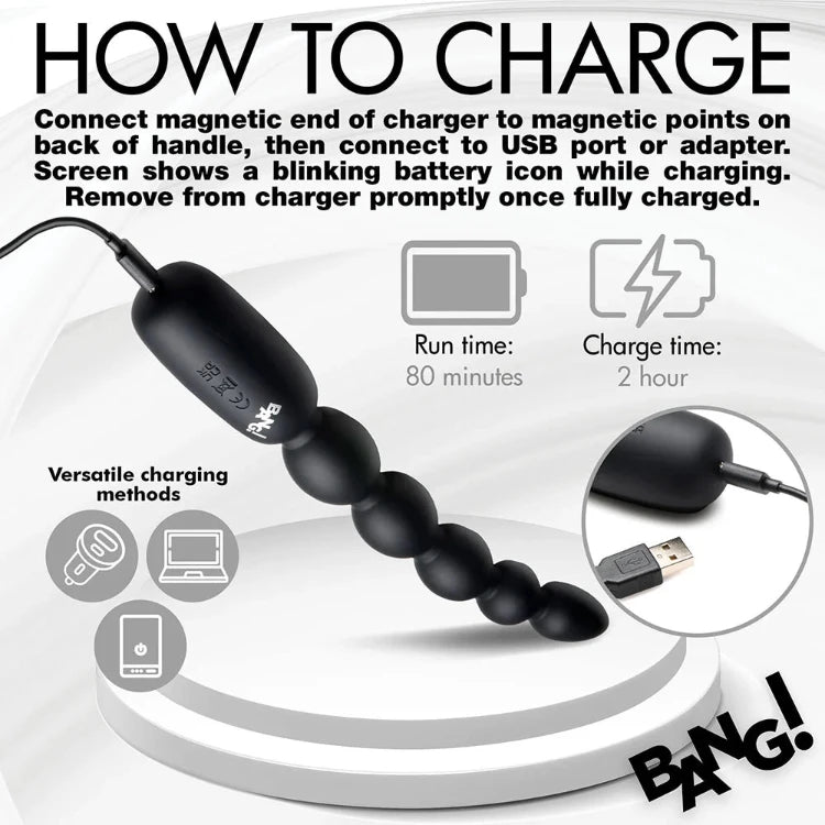 BANG! Digital Silicone Anal Beads - House of Vices