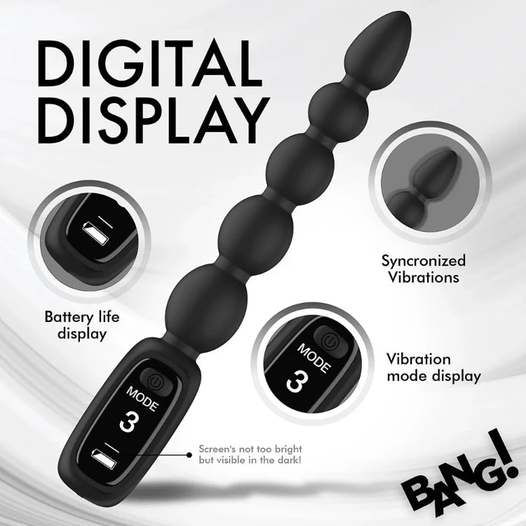 BANG! Digital Silicone Anal Beads - House of Vices