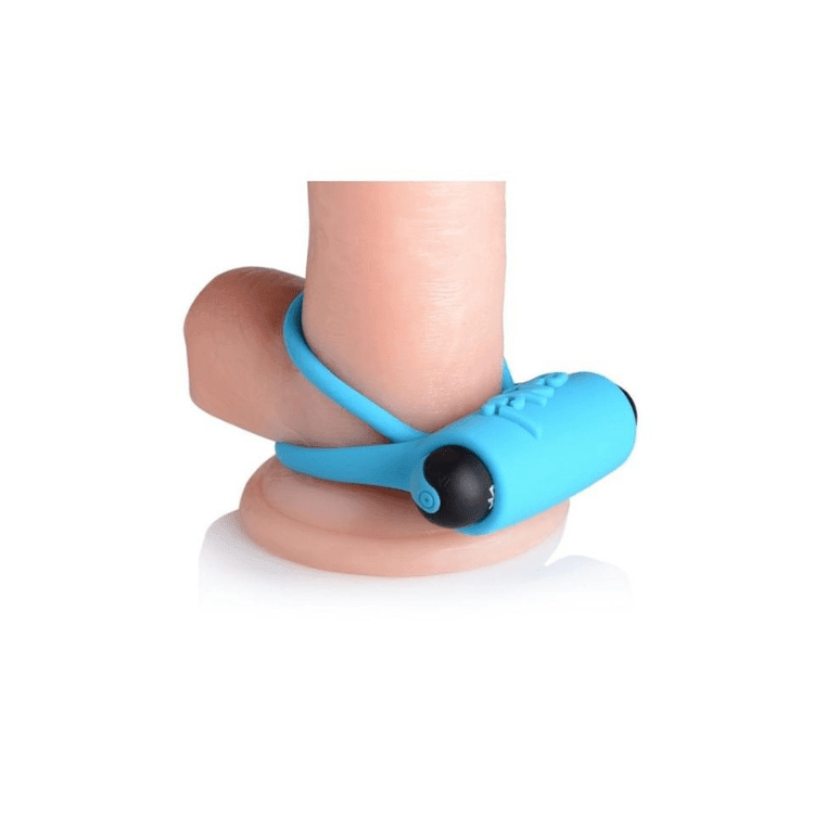 Bang_-Silicone-Rechargeable-Cock-Ring-Bullet-with-Remote-Control-Blue-4 - House of Vices 