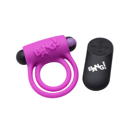 Bang_-Silicone-Rechargeable-Cock-Ring-Bullet-with-Remote-Control-Purple-2 - House of Vices 