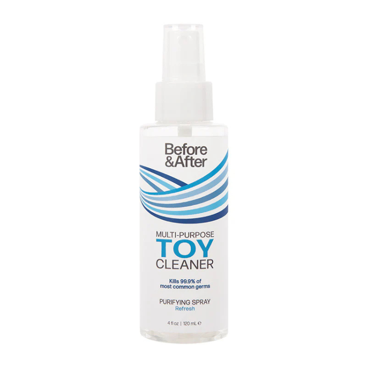 Before & After multi-purpose toy cleaner spray bottle, 4oz, for premium wellness care
