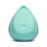 Mint green Biird Evii wellness massager, teardrop-shaped, on white background