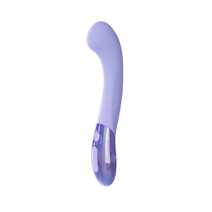 Lilac curved premium wellness massager with ergonomic handle, featured at House of Vices