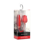 Bloomgasm Romping Rose boxed set, red rose-shaped massage toy, House of Vices wellness product