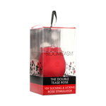 Bloomgasm The Double Tease Rose 10X sucking and licking rose stimulator in red packaging