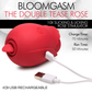 Bloomgasm The Double Tease Rose red 10X sucking and licking USB rechargeable rose stimulator