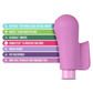 Purple bullet vibrator with textured sleeve, eco-friendly, waterproof, 10 vibration settings.
