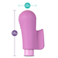 Purple silicone bullet vibrator with sleeve, 3.25 inch height, 1.25 inch width, isolated view