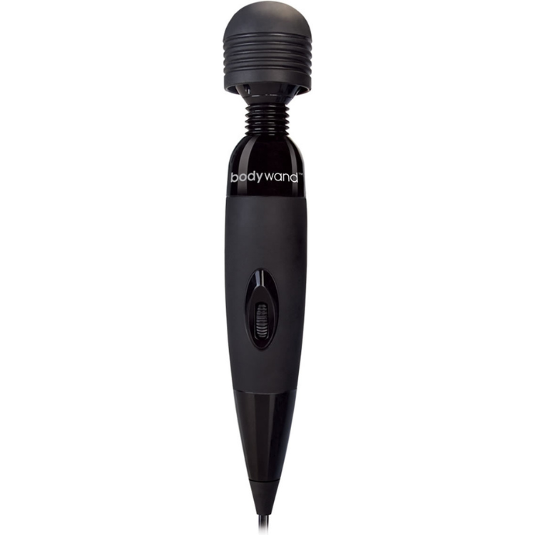 Bodywand Midnight black silicone plug-in massager with ergonomic handle, House of Vices wellness