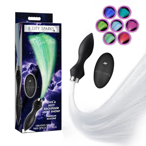 Booty Sparks Vibrating Butt Plug with Fiber Optics - House of Vices