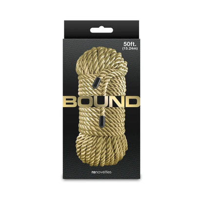 Bound 50ft gold rope for bondage and restraint in black packaging