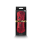 Red 25 ft bondage rope in retail packaging with gold 'Bound' label, adult wellness product
