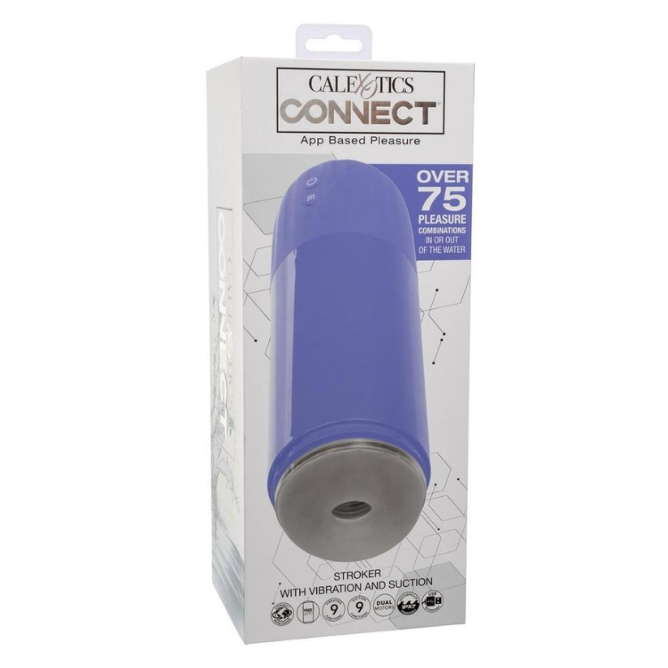 Calexotics Connect app-controlled stroker with vibration and suction, 75+ pleasure modes