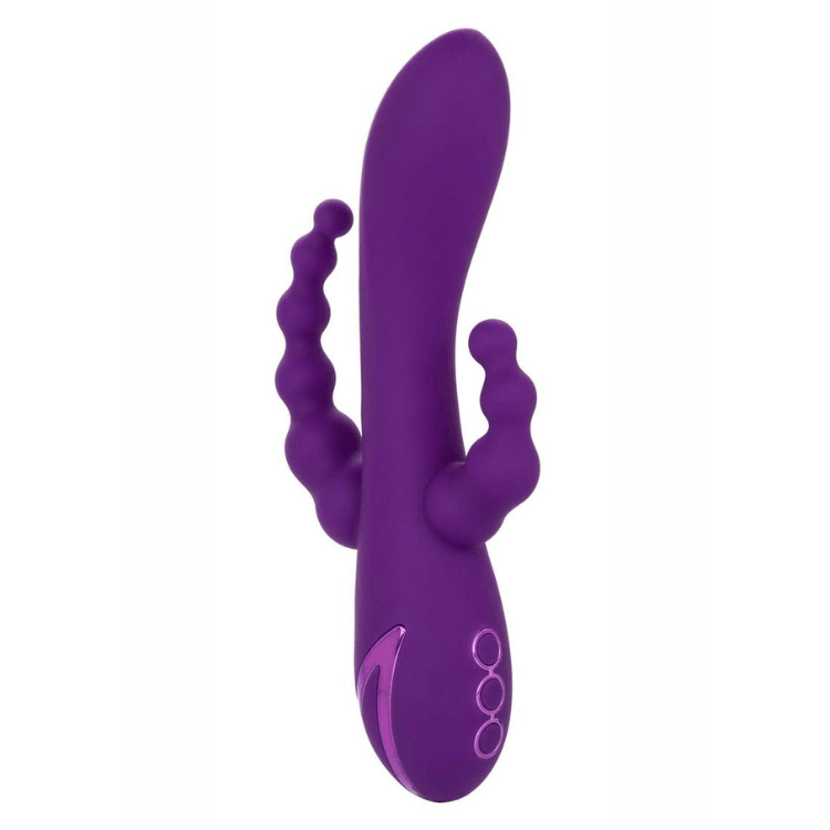 California Dreaming Long Beach Bootylicious Rechargeable Silicone Dual Penetrating Rabbit Vibrator - House of Vices