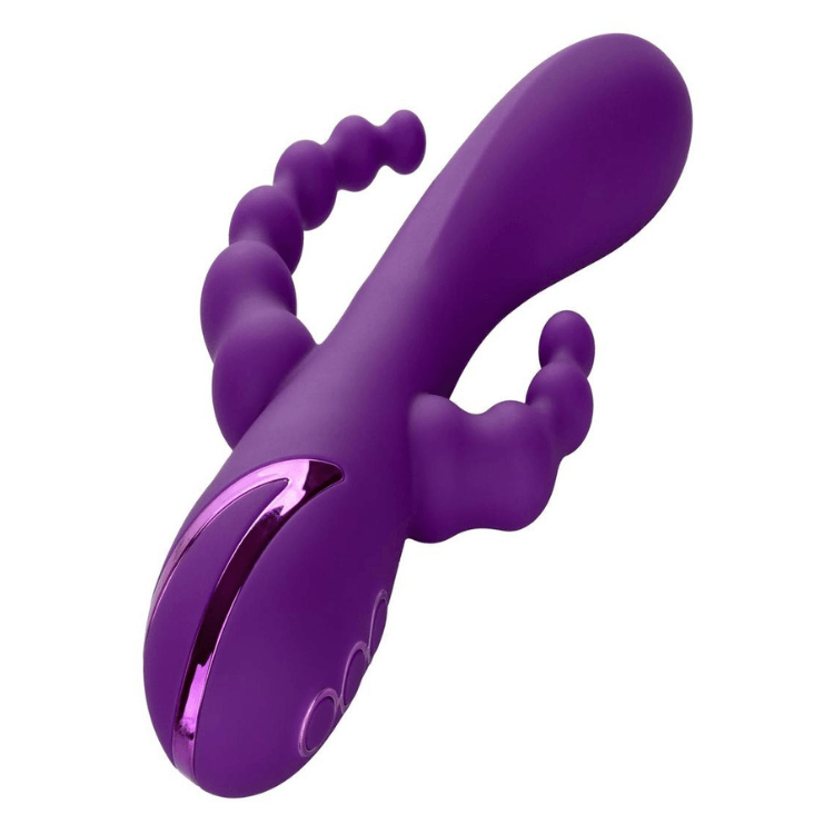 California Dreaming Long Beach Bootylicious Rechargeable Silicone Dual Penetrating Rabbit Vibrator - House of Vices