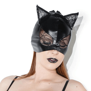 Cat Mask with Lace Eyes and Ears - House of Vices