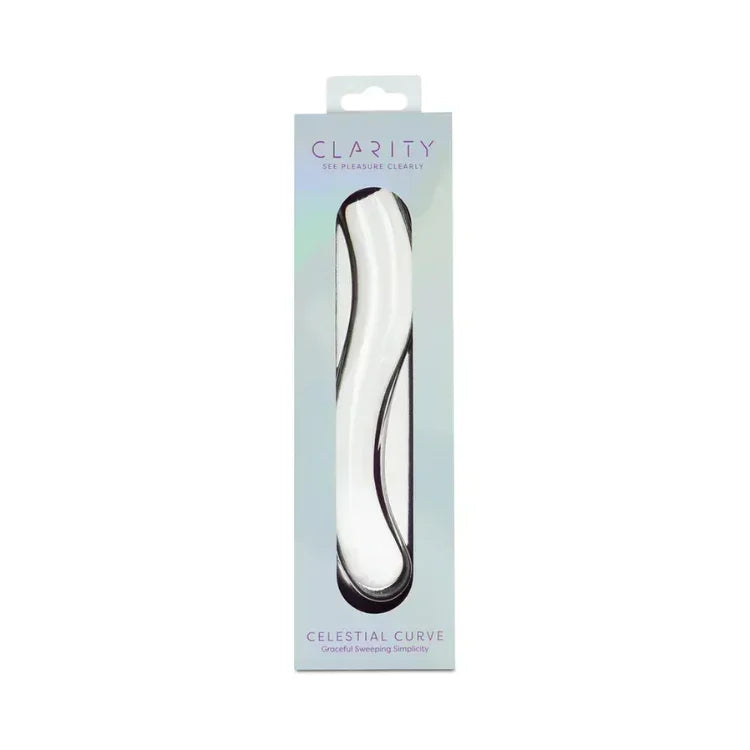 Clarity Celestial Curve Glass Dildo - House of Vices 