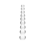 Clear beaded glass wellness wand on white background from House of Vices