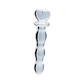 Clear glass wand with heart-shaped handle, adult wellness product from House of Vices