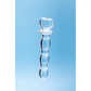 Clear glass toy with heart-shaped handle on light blue background, House of Vices wellness product