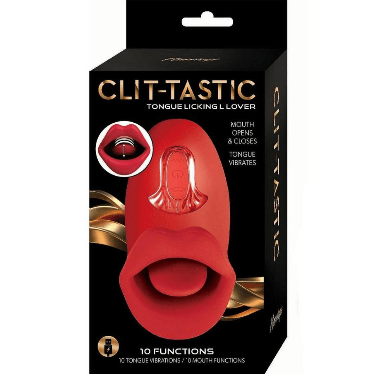 Clit-Tastic Tongue Licking Lover Silicone Stimulator - House of Vices 