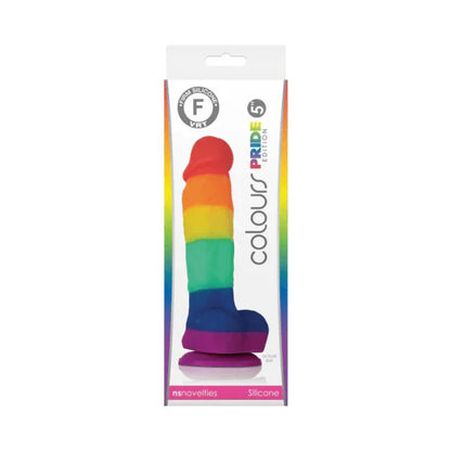 Rainbow silicone dildo pride edition in 5 inch packaging, nsnovelties