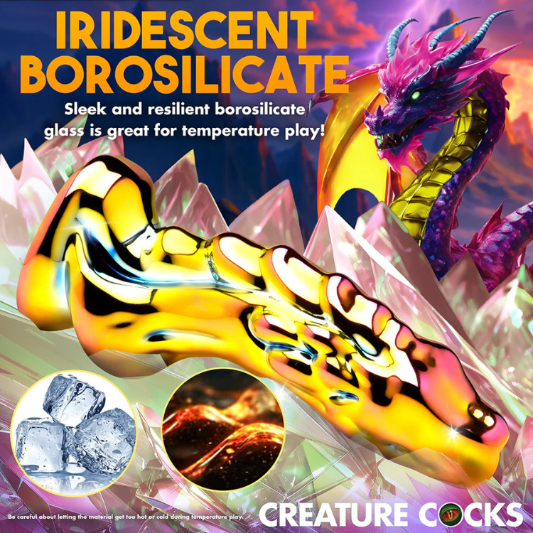 Creature Cocks Dragon Glass Glass Dildo -  House of Vices