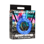 Box of Poseidon's Octo-Ring blue silicone ring with octopus design, House of Vices wellness store