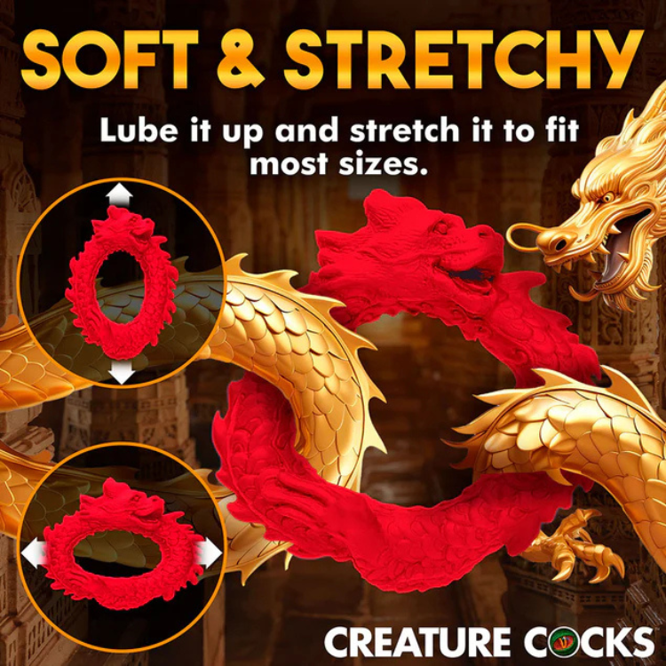 Rise of the Dragon Silicone Cock Ring - House of Vices 