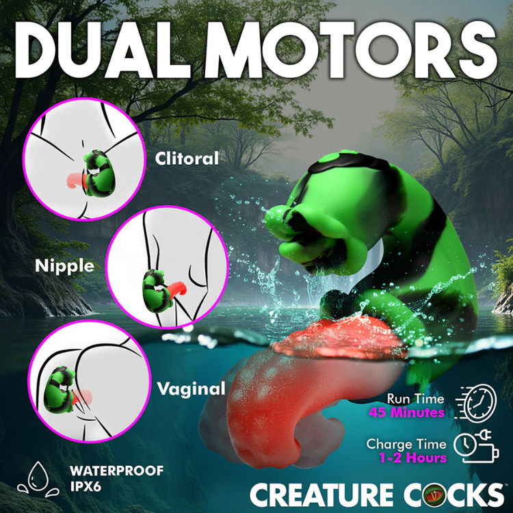 Creature Cocks Tongue Lasher Silicone Vibrator - House of Vices 