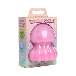 XR Brands Creature Cuties Glow Jelly Licking & Vibrating Stimulator in pink packaging