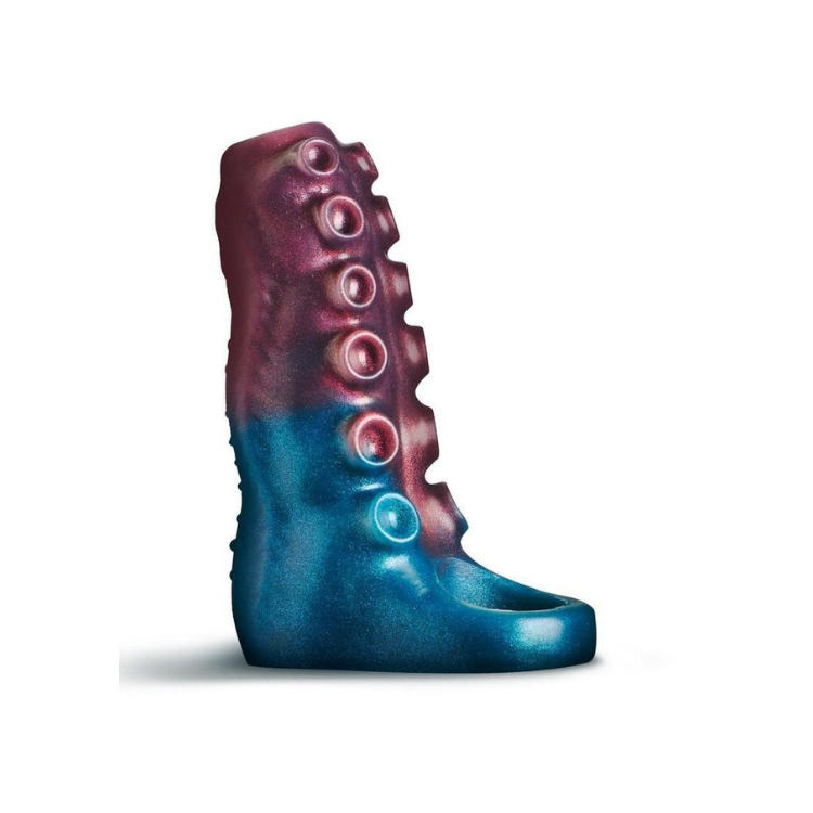 Colorful octopus tentacle-inspired adult toy with suction cups, designed for intimate pleasure and sensory play.