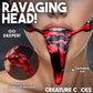 Red and black tapered tongue design adult toy for deeper sensation