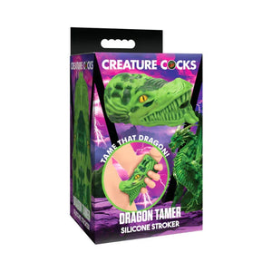 Creature_Cocks_Dragon_Tamer_Silicone_Stroker_Green1 - House of Vices 