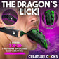 Dragon-themed vibrating tongue toy with adjustable harness and stimulating texture for intimate play