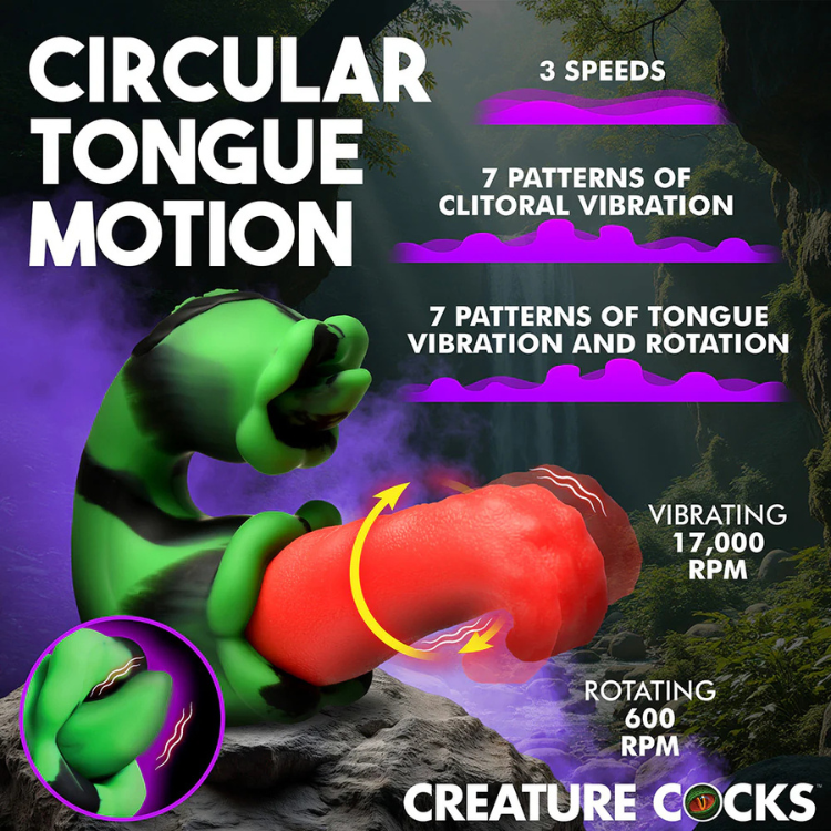 Creature Cocks Tongue Lasher Silicone Vibrator - House of Vices 